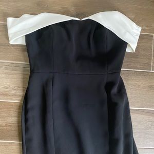 Calvin Klein off the shoulder formal dress